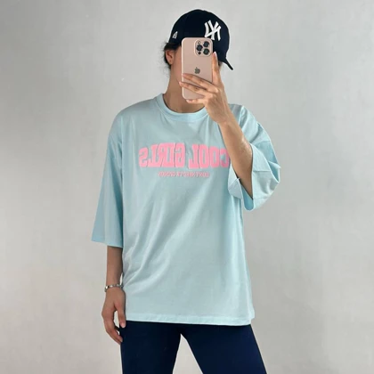 تیشرت اور سایز نخ پنبه زنانه 18222 اچ اند اچ
