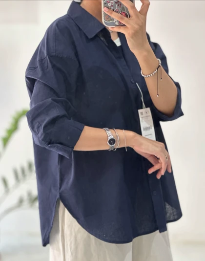 شومیز سورمه ای زارا