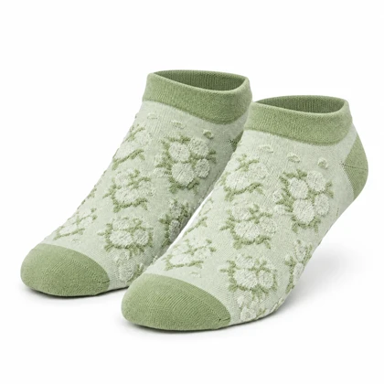 جوراب مچی زنانه پنبه‌ای طرح دار Family Socks بدون درز و معطر