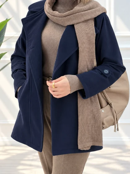 پالتو فوتر میدی زنانه ساحل
