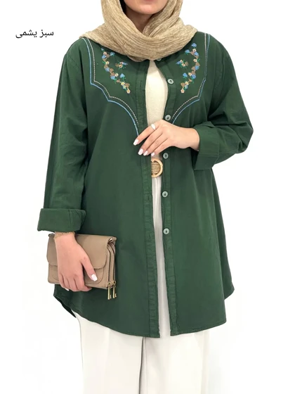مانتو لینن گلدوزی هانا