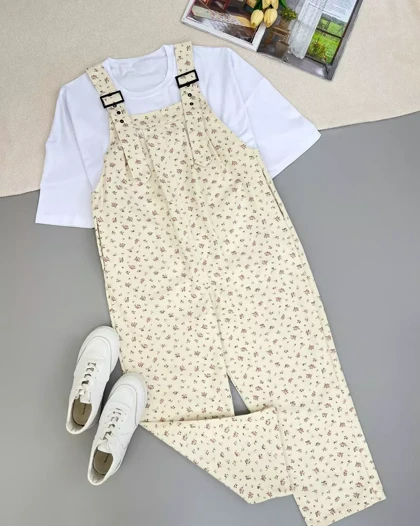 سرهمی کتان گل ریز کد 5364