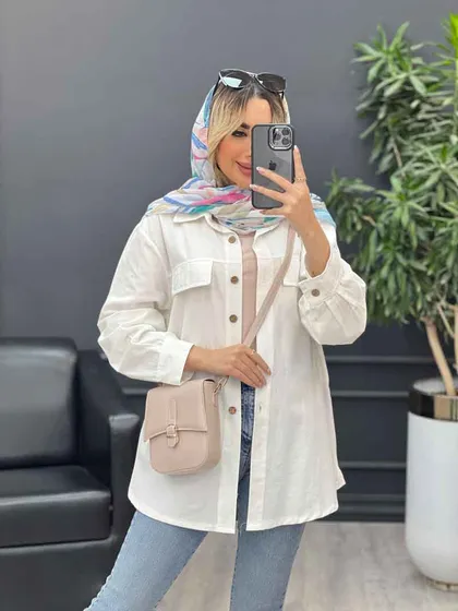 مانتو جیب نما بغل زیپ