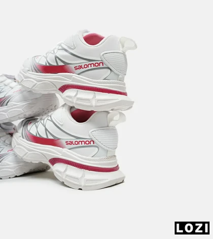 کفش بچه گانه سفید قرمز سالامون Salomon XT street