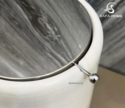 ست سرویس بهداشتی طرح سنگی سفید