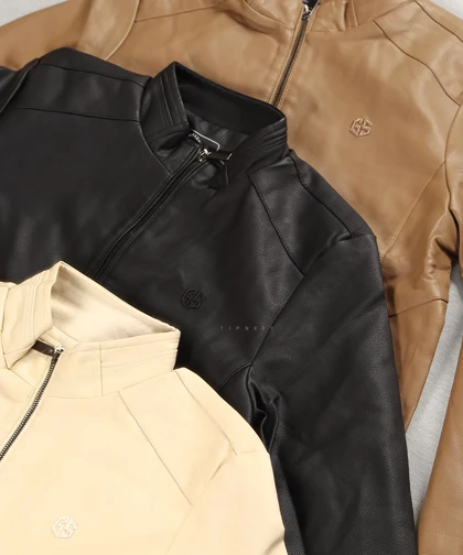 کت چرم ساده و یقه سه سانت 6317