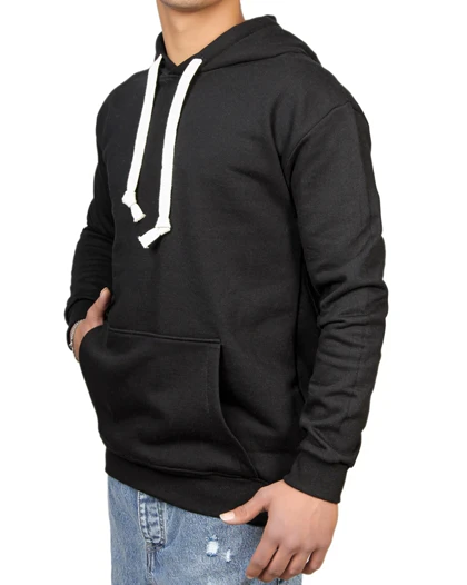 هودی اسپرت مردانه ساده رنگ مشکی کد 26267