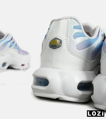 کفش کتانی مردانه و زنانه سفید بنفش آبی NIKE AirMax Plus TN Ultra مدل 7002