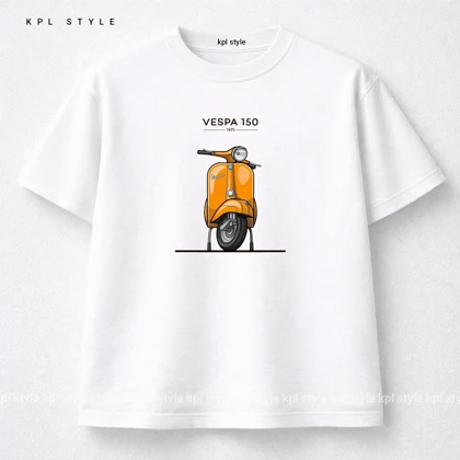 تیشرت باکسی طرح وسپا 100٪ پنبه گرم بالا | کد 1389