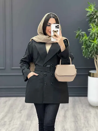 بارانی شش دکمه ژیله گرد