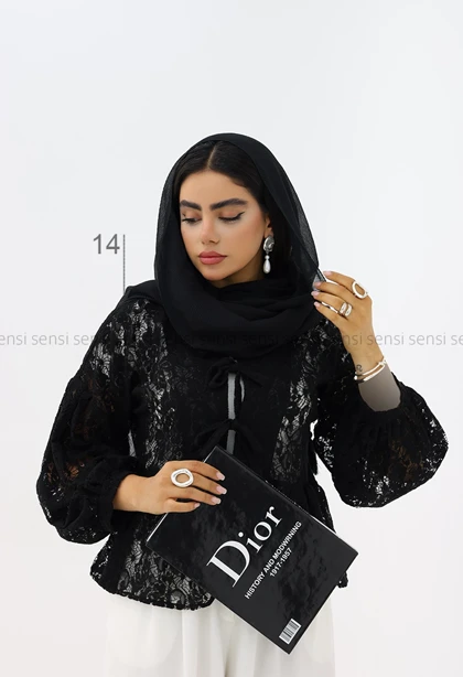 مانتو زنانه عروسکی گیپور کد1006095