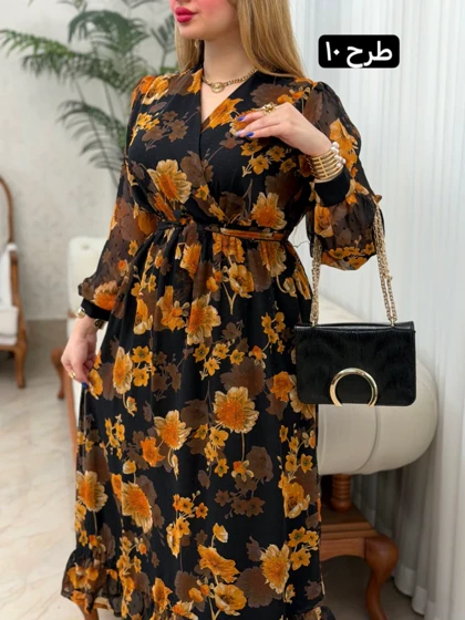 پیراهن حریر پایین چین 3939