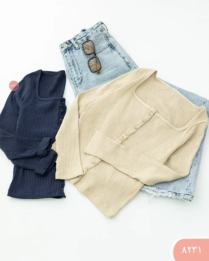 بلوزکرکره ای جلو دکمه 8231