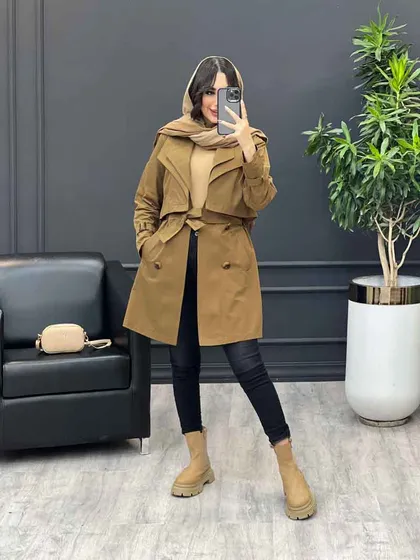 بارانی یقه دوبل