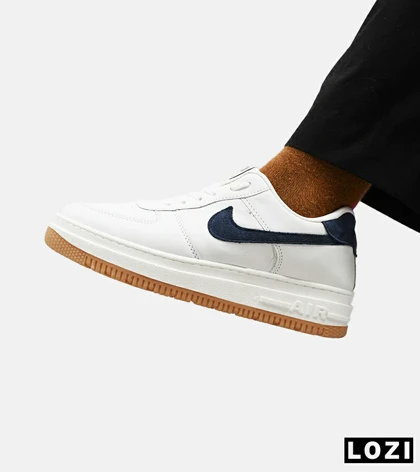 کفش کتانی مردانه و زنانه سفید سرمه ای نایک NIKE AIR FORCE مدل 4760