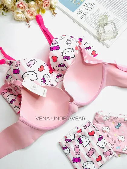 ست سوتین شورت لیزری اسفنجی مدل کیتی KITTY