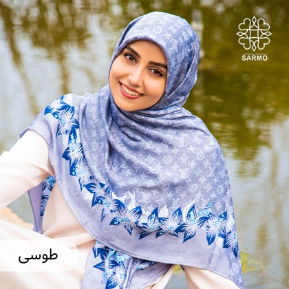 روسری ابریشم مودال گل‌دار الوی