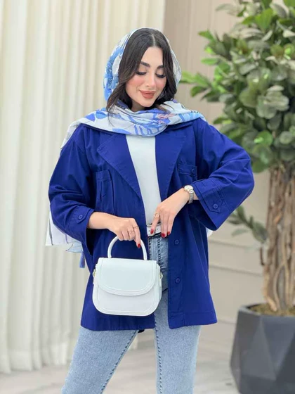 مانتو جیب پیله آستین پاگن بهنوش