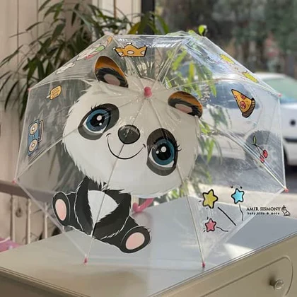 چتر شیشه ای بچگانه طرح حیوانات برجسته