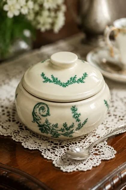 شکلات خوری سرامیک طرح ریسه گل