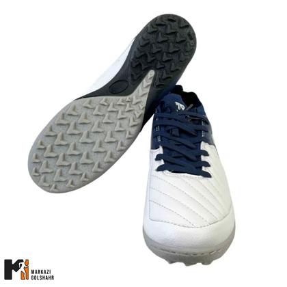 کفش چمن مصنوعی TURF میانه سفید سورمه ای کد 25763