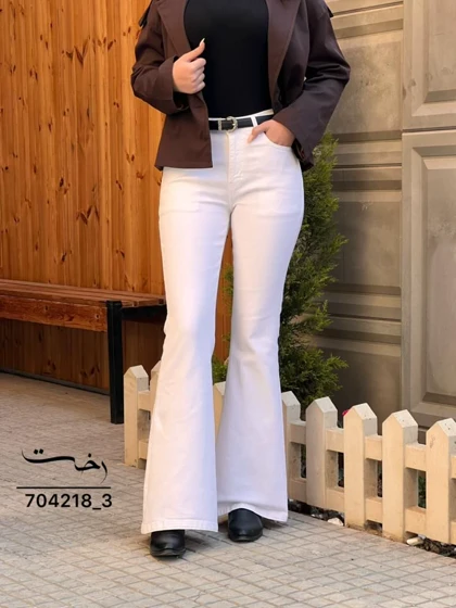 شلوار بوتکات کتان آژند