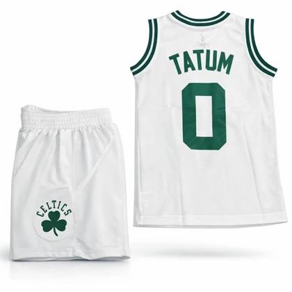 ست لباس بسکتبالی بچه گانه بوستون سلتیک شماره 0 بازیکن TATUM رنگ سفید ورژن پلیری شناسه 10100648