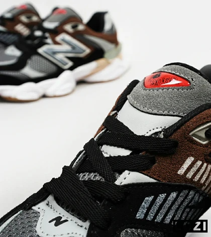 کفش کتانی مردانه و زنانه مشکی طوسی قهوه ای NEW BALANCE 9060