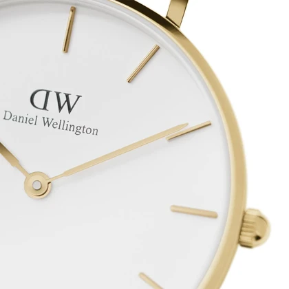 ساعت دنیل ولینگتون طلایی زنانه بند حصیری DW-3550-L