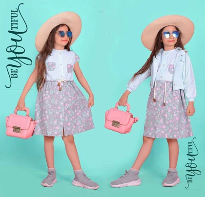 کتسارافون دخترانه کتان چهارفصل