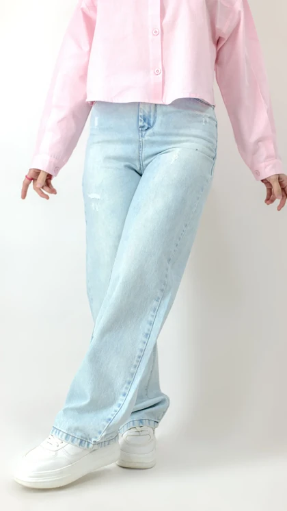 شلوار نیم بگ جین