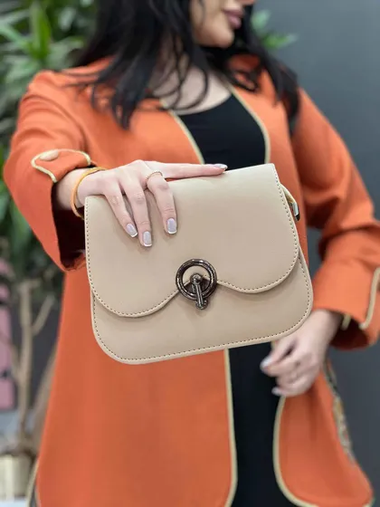 کیف لبه هلالی قفل چرخشی