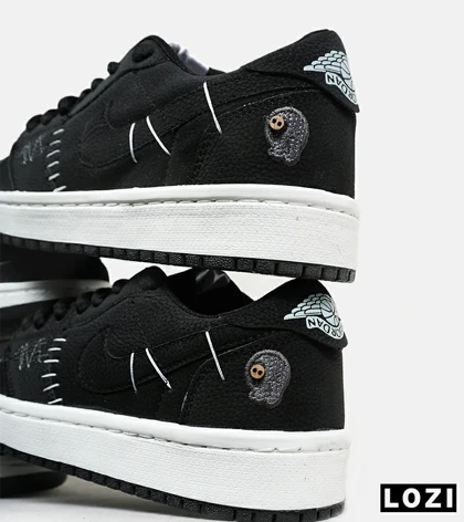 کفش کتانی مردانه و زنانه مشکی نایک NIKE jordan vodoo