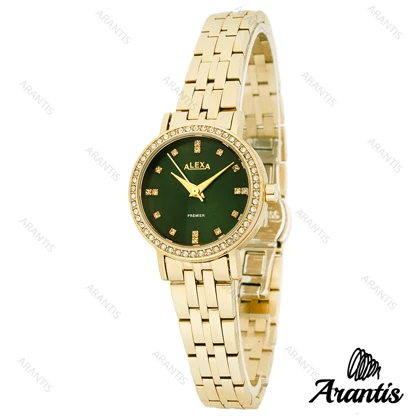 ساعت الکسا A0107 زنانه دورنگین طلایی w-10092
