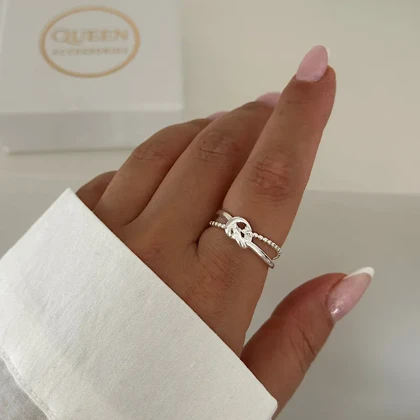 انگشتر زنانه مینیمال گره کد 520