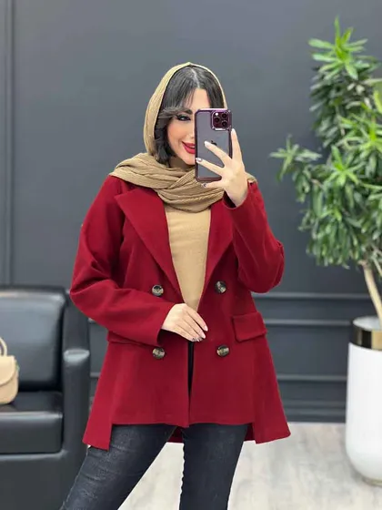 پالتو چهاردکمه جیب نما
