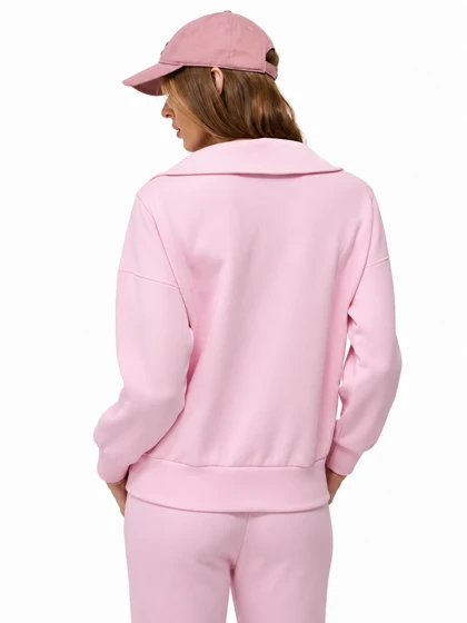 دورس نیم زیپ صورتی انگلیسی crewclothing