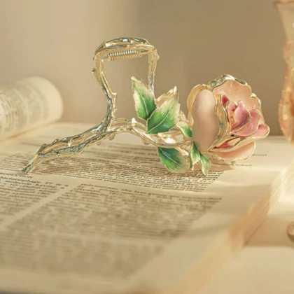 کلیپس مو زنانه مدل فلزی رز