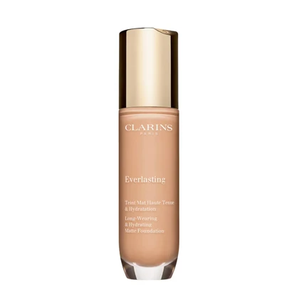 کرم پودر صورت کلارنس مدل Everlasting شماره 107C مناسب انواع پوست حجم 30 میلی‌لیتر