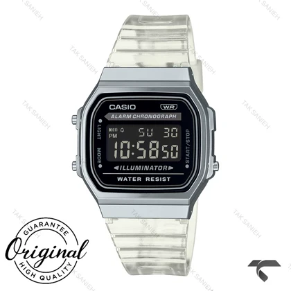ساعت کاسیو A168XES-1B اصل بند شفاف Casio-11924-U