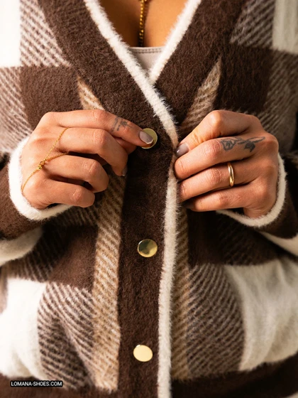 بافت چارخونه دکمه‌ای - کد 2768