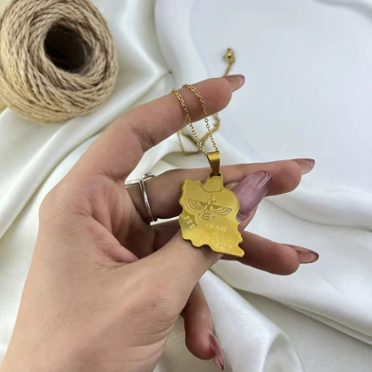 گردنبند زنانه مدل ایران طلایی