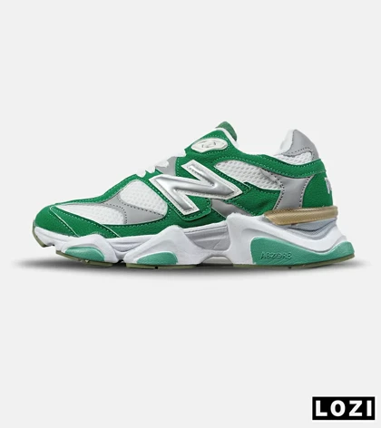 کفش کتانی زنانه سفید طوسی سبز NEW BALANCE 9060 مدل 7562