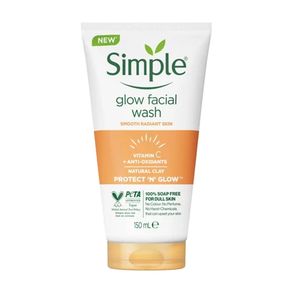 ژل شستشوی صورت سیمپل مدل Glow Facial Wash حجم 150ml