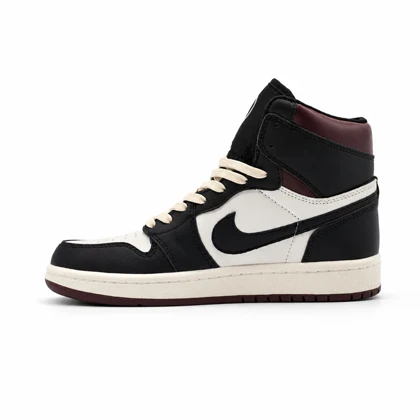 کفش و کتانی مردانه ساق‌دار مدل NIKE JORDAN 1 رنگ مشکی کد 2139