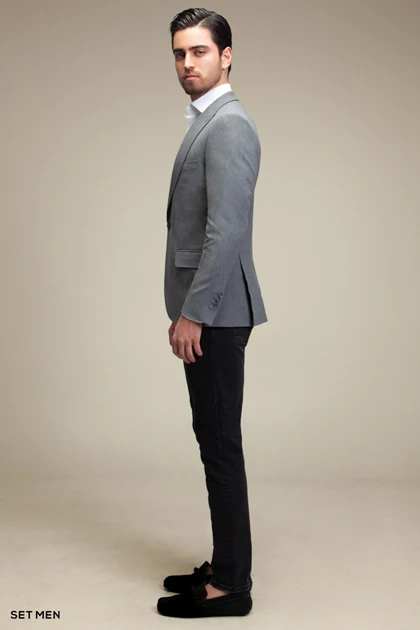 کت تک مردانه یقه بلیزر