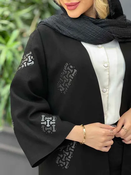 مانتو مشکی مزونی