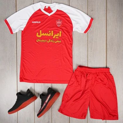 پکیج ست پرسپولیس مردانه ایرانسل +ست سویشرت شلوار پرسپولیس مردانه مدلJ92