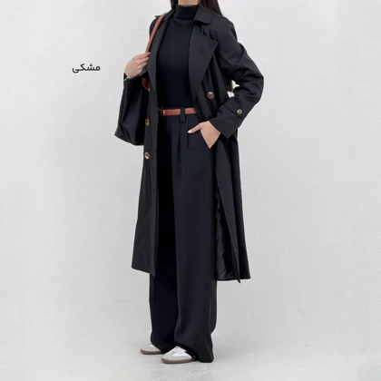 ترنچ کت بلند زنانه کتان پارکا | آی بولک