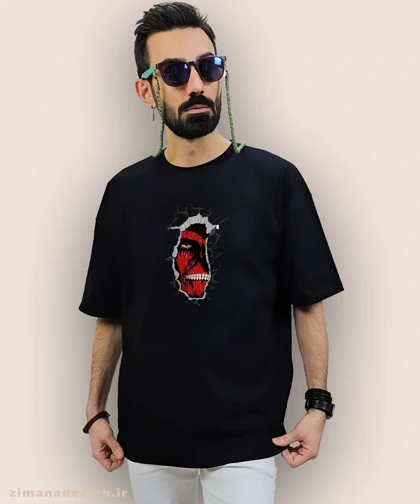 تیشرت لش مردانه و زنانه طرح اتک آن تایتان 927